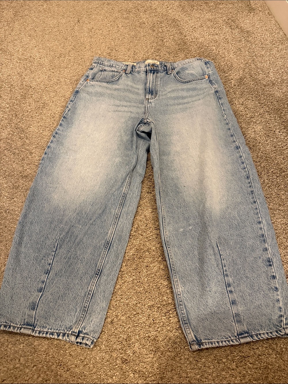 Light Blue Women High-Rise Easy Barrel Jeans